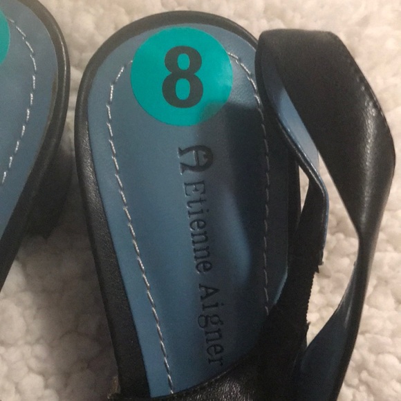 Etienne Aigner leathers sandels size 8 - Picture 3 of 6